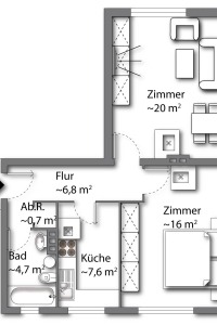 Wohnung vom Typ 3